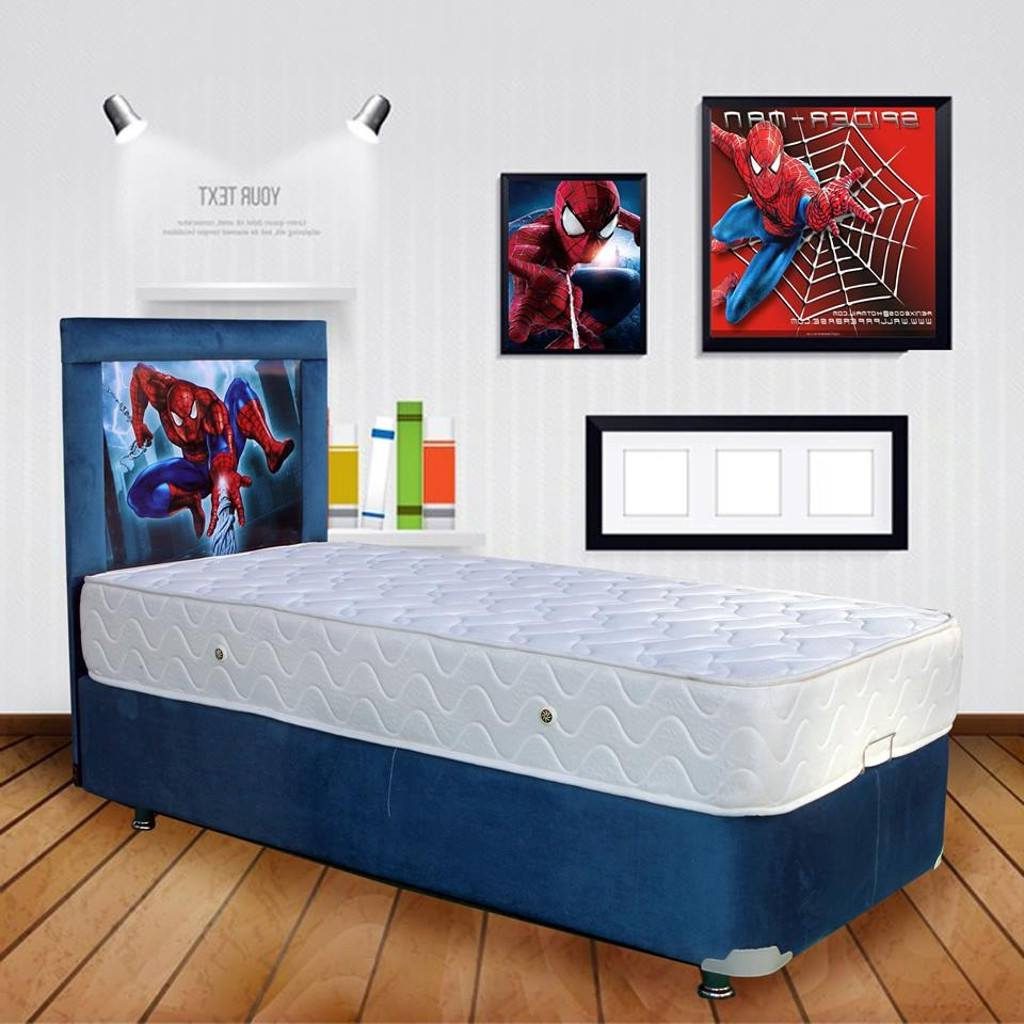 spiderman desenli baza yatak başlık